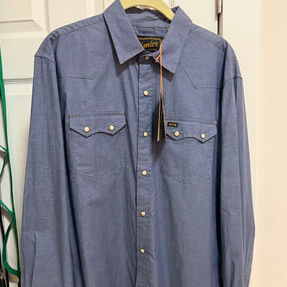NWT! Howler Brothers Crosscut Chambray Snapshirt M - Picture 2 of 10